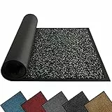 Mibao zerbino runner per interni ed esterni, 60x180 cm, nero antracite, zerbino lavabile barriera, tappeto d'ingresso antiscivolo resistente, raschietto per scarpe, tappeto runner super assorbente