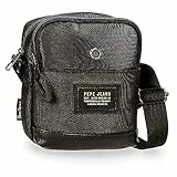 Pepe Jeans Leighton - Borsa messenger da uomo, Nero, Taglia unica, Borsa a tracolla piccola