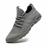 Damyuan Scarpe da Running Corsa Uomo Ginnastica Camminata Casual Jogging Trekking Tennis TRAI Mesh Basket Sport Outdoor Fitness Sportive Palestra Platform Sneakers Grigio Scuro 43 EU
