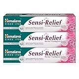 Himalaya Sensi-Relief Herbal Toothpaste | Rapid and Long-Lasting Relief from Sensitivity | for Enamel Protection, Healthy Gums & Teeth | Gluten and Fluoride Free, Vegetarian, 75ml (Pack of 3)