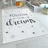 Paco Home Tappeto per la cameretta dei bambini, con diversi design, colori e misure, per bambino e bambina, Dimensione:160x230 cm, Colore:Bianco