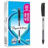 PAPER MATE penne gel, punta ad ago (0,5 mm), nero, 12 pezzi
