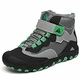 Mishansha Stivali Ragazzi Ragazze Stivaletti da Neve Caldo Impermeabile Outdoor Scarpe Bambino Casual Classico Nero, Gr.33