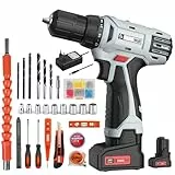 FADAKWALT 24v Trapano Avvitatore Batteria, Kit mit 21+1 Coppia, 0-400/1500RPM Due Velocità, Mandrino da 3/8 di Pollice, 2 Batterie e Caricatore