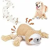 Nobleza Giochi per Cani, Resistenti Peluche per Cani, Giochi per Cani Squeak Interattivi, Farciti Giocattoli per Cani Grandi Media e Piccoli (Pigrizia)