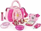 SainSmart Jr. Toddler Purse, la mia prima borsa con set Pretend Play, 9 pezzi per principessa ragazza, rosa