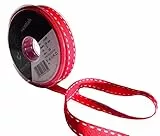 Berisfords Nastro Grosgrain, Poliestere, Rosso/Bianco, 15 unità