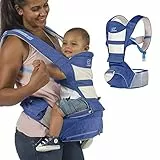 Marsupio Neonati Ergonomico con Sedile in Puro cotone Leggero e Traspirante – Multiposizione Regolabile ad Neonato e Bambino da 0 a 4 anni – Fascia Porta Bimbo per Neonato e bebe – Certificato CE