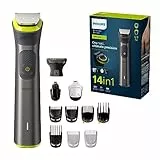 Rifinitore All-in-One Philips serie 7000, Multigroom 14 in 1 per viso, testa e corpo, 21 impostazioni di lunghezza (0,5-16 mm). Un unico strumento, massima precisione (modello MG7930/15)