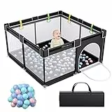 YOBEST box per bambini, box per neonati, box per bambini con cancelli, recinzione per bambini, centro attività box per bambini al coperto e all'aperto, robusta area giochi per bambini di sicurezza…