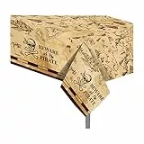 REYOK Pirate Tovaglia, piratas Plastica Tovaglie Festa 130 X 220 cm, 1PCS Tovaglia Rettangolare per Bambini Ragazzi piratas di Compleanno a Tema, Pirates Decorazioni Feste