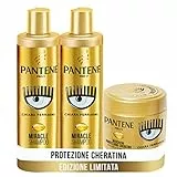 Pantene Pro-V by CHIARA FERRAGNI Miracle Shampoo Protezione Cheratina Rigenera E Protegge Per Capelli Secchi, Opachi e Danneggiati, 2x250ml + Maschera 300ml