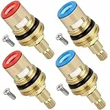 valvola di ricambio per rubinetto Fiyuer 4 Pcs disco rubinetto 1/2' vitoni in ceramica per rubinetti ideal standard Bagno Cucina
