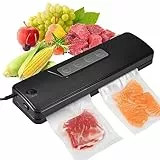Macchina sottovuoto Alimenti, Sottovuoto Macchina per Alimenti Secchi che Umidi, Automatica Con Un Pulsante Macchina Sottovuoto per Alimenti, Con 10 Sacchetti Sottovuoto