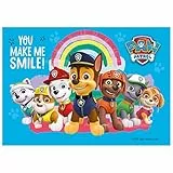 Dekora - Cialda Paw Patrol - Disco Commestibile per la Decorazione di Torte di Compleanno - Quadrata A5 15x21