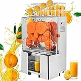 VEVOR Spremiagrumi Elettrico Professionale 120W Spremitoio per Agrumi in Acciaio Inox Estrattore di Succo Elettrico 20 Arance/min Orange Squeezer 51x51x89cm per Ristorante e Bar