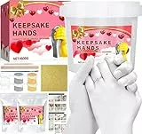 Tonsooze Kit Calco Mani Famiglia 3D Set Completo di Gesso e Alginato per Scultura e Stampi per Impronte di Adulti e Bambini, Kit Calco Mani per stampi Mani Coppia e Famiglie, Regalo Idea per Lui e Lei