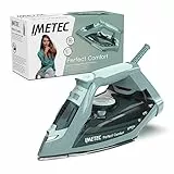 Imetec Perfect Comfort, ferro da stiro a vapore, leggero, maneggevole, protezione anticalcare, colpo vapore 140 g, piastra acciaio inox, 2200 W, impugnatura ergonomica, tecnologia risparmio energetico