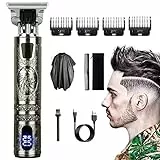 Tagliacapelli uomo professionale-Yokiss Rasoio Elettrico Barba Dotato, Rasoio Elettrico Ricaricabile Senza Fili Con Display a LED