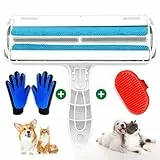 KafooStore Togli Peli Animali per Gatti e Cani 4 in 1, Spazzola e Guanto per Gatti Riutilizzabile, Leva Peli Animali Rimuovi Magica Pelo Corto e Lungo, Rullo Peli Gatto per Tappeti, Vestiti e Divani