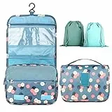 Coolzon Borsa da toilette Beauty Case da Viaggio, Uomini e Donne,uso quotidiano, Blu