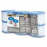Intex 29011E, Cartucce di ricambio per vasca idromassaggio tipo S1 PureSpa Easy Set (6 filtri), colore: blu e bianco