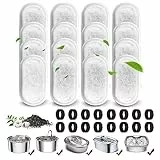 32 Pezzi Filtri Fontanella per Gatti,Incluso 16 Pezzi di Filtro a Carbone e 16 Pezzi di Spugna in Schiuma,Adatto Per I Filtri Della Fontana Del Gatto Di 108oz/3.2L e 67oz/2L