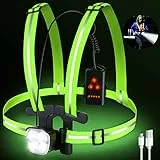 Vaileal Luce Corsa Ricaricabile USB - Luce Running Pettorale LED,500 Lumens IPX6 Impermeabile Sport Lampada da Corsa 90°Gradi Rotazione e 3 modalità di Lampada Running per Jogging,Campeggio,Corsa