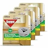 Baygon Esca Formiche, Pronta all'Uso, per Uso in Spazi Interni ed Esterni, Confezione scorta da 4x Esche Insetticida