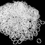 Qufiiry Elastici Per Capelli, 1100 pcs Mini Elastici Gomma, Gomma Elastici Morbidi Trasparente, Elastici Capelli Piccoli per Acconciatura da Sposa, Piccoli Dreadlock, Bambini Capelli