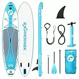 Exprotrek Stand Up Paddle Board - Tavola Sup Gonfiabile - Set Completo per Stand Up Paddling - Spessore 6'' - Adatta a Tutti i Livelli di difficoltà 200kg Max