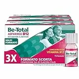 Be-Total Advance B12 Integratore Alimentare Con Vitamina B12,Supporto Per L'Energia Fisica E Mentale, Adulti Dopo I 50 Anni, 3 x 15 Flaconcini