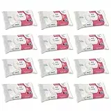 HiPP Baby - Salviettine Delicate per Neonati, Soffici e Extra Morbide, Pelli Normali, 12 Confezioni da 56 Salviettine