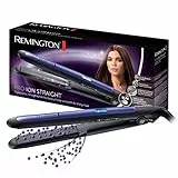 Remington Piastra Per Capelli, Rivestimento in Ceramica e Tormalina, Rilascia Ioni, Temperatura regolabile 150° - 230 °C, Riscaldamento rapido in 15 s, Piastre 110 mm, Funzione Memory, S7710