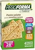 Pesoforma Nature Cracker Pasto Mediterraneo, 4 Pasti Sostitutivi Dimagranti, 100% Vegetale, 8 X 30 G