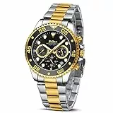 HANPOSH Orologio Uomo Orologio Militare Acciaio Cronografo Impermeabile Luminosi Design Orologi Quadrante Grande da Polso Elegante Sportivo Analogici Data
