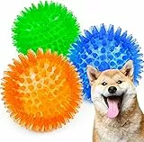 3 Pz Palline per Cani, Palla Cane Suono in Gomma, Palle Giocattolo per Cani Piccoli e Grandi, Giocattolo Galleggiante per Cani e Gatti