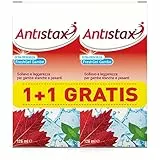 Antistax Fresh Gel, Crema Gambe Gonfie, Crema Gambe Stanche, Estratto Vite Rossa, Mentolo, Olio Essenziale Menta, 1 Confezione 125 ml + 1 Confezione 125 ml