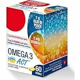 ACT Omega 3 con 1 Gr Olio di Pesce Rosso, 60 Perle, 82.5 Grammi