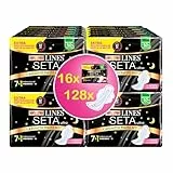 LINES SETA ULTRA EXTRA NOTTE, 16 Confezioni da 8 Assorbenti (128 assorbenti)