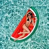 Neluxfe Gigante Gonfiabile Giocattoli Piscina, Galleggiante Gonfiabile da Spiaggia, Adulti Gonfiabili Lettini, Galleggiante Gonfiabile Adulti Piscina Estiva Mare (Anguria)