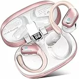 Ltinist Cuffie Bluetooth Sport, 2023 Cuffie Bluetooth 5.3 con Stereo HiFi, 75H Auricolari Bluetooth con Mic Chiamata ENC HD, Basso Profondo, IP7 Impermeabili Cuffiette Bluetooth Display LED, Oro Rosa