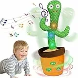 HICAS Cactus Che Balla e Ripete,Ballerino Cactus Parlante Registrazione,Giocattolo Educativo Interattivo del Cactus,120 Canzoni,Controllo del Volume,Regali per Bambini e Decorazione