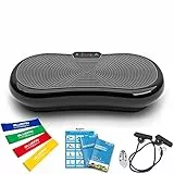 Bluefin Fitness Pedana Vibrante Ultra Slim | 5 Programmi + 180 Levelli | Altoparlanti Bluetooth | Dimensioni Ridotte | Design Made in UK | Performance Durevole