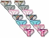Amazon Essentials Intimo Bikini (in precedenza Spotted Zebra) Bambine e Ragazze, Pacco da 14, Multicolore/Arcobaleno/Bosco/Sole, 6-7 Anni