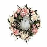 Adeeing Handmade floreale artificiale simulazione fiori di peonia ghirlanda corona per home party Decor rosa Vittoriano 13 Inch Mocassini eleganti da donna