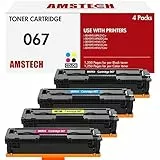 Amstech 067 Toner Compatibili per Canon 067 067H per i-SENSYS LBP631Cw LBP633Cdw MF651Cw MF655Cdw MF657Cdw ( Nero Ciano Giallo Magenta, 4 Pack )