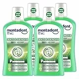 4x Mentadent Collutorio Denti e Gengive Zero Alcol Con Antibatterico - 4 Flaconi da 500 ml ognuno