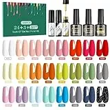 TORMAY 30Pz Smalti Semipermanenti per Unghie in Gel UV LED con Base Coat e Glossy & Matt Top Coat e 3 Liner Gel, Kit Professionale, 8ML