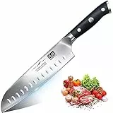 SHAN ZUColtelli da Chef Santoku Sovrapposti 3 strati di Acciaio Inox Coltelli da Cucina